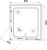 Душевой уголок RGW Classic CL-34 80х80, профиль черный фото 6