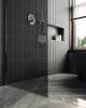Душевая перегородка MaybahGlass MGD-698-5ш 79x195, стекло графит 8 мм, профиль хром матовый фото 4