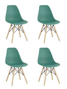 Набор из 4 стульев Stool Group Eames Style DSW Y801-V SEAT greyish green x4 серо-зеленый