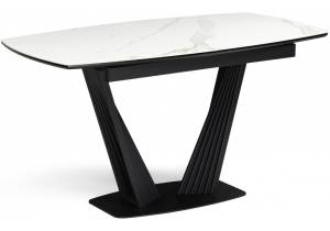 Кухонный стол Notta Вейл 614248 белый мрамор / черный