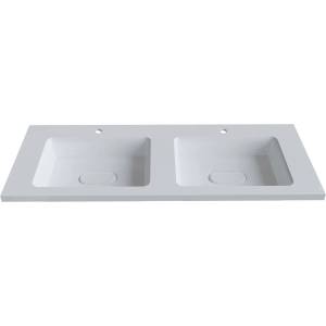 Раковина Uperwood Modul 2911020342 двойная, белая глянцевая, 120x45