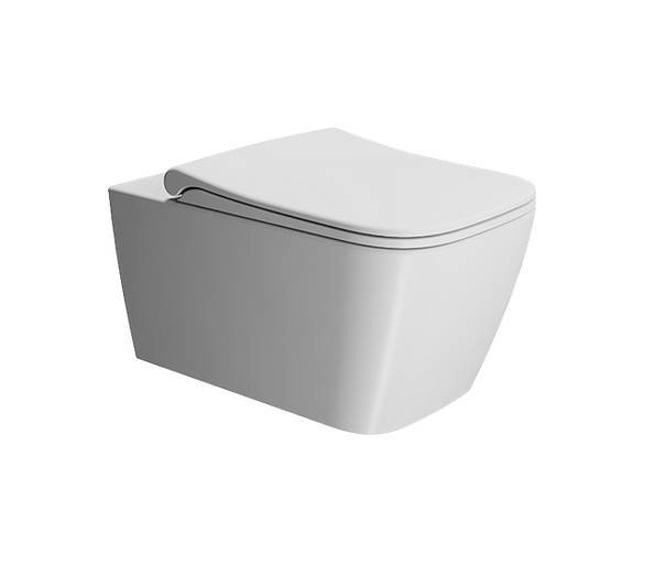 Унитаз подвесной GSI Nubes 961509 безободковый, с крышкой-сиденьем микролифт, белый матовый