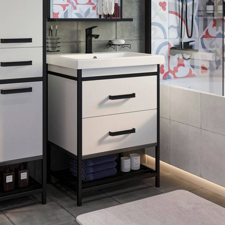 Тумба с раковиной Sanflor Норд 60 с раковиной Colour 60