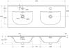 Раковина BelBagno BB-8099-120-2 белый глянцевый 121x46x17 фото 3