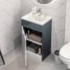 Тумба с раковиной 1MarKa Revo У99086 44.5 см, белый, серый фото 11