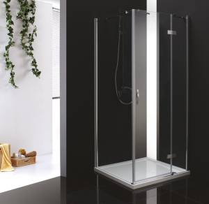 Душевой уголок Cezares BERGAMO-W-A-1-90-C-Cr-R профиль хром, стекло прозрачное, 90x90x195