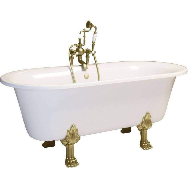 Ванна из искусственного камня Фэма Феррара 2 170x80 с бронзовыми ножками