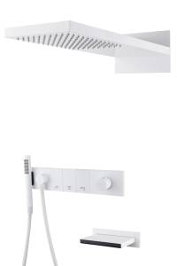 Душевая система Boheme Zodiac  132-2-MW с изливом, трехпозиционная, белый матовый