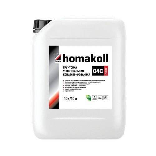 Грунтовка универсальная, концентрированная, пленкообразующая Homakoll 04 C Prof (10 кг)