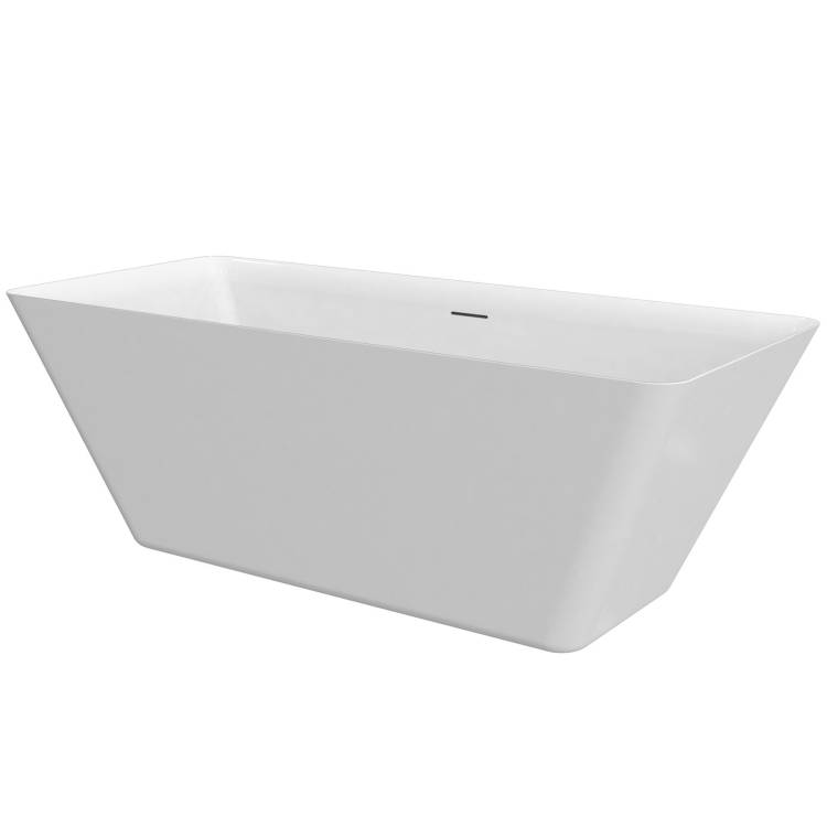 Акриловая ванна AQUAme AQM3502GW 167.6x75, белый глянцевый