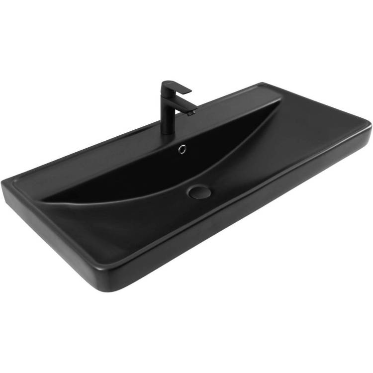 Раковина Aquanet Ирис 329251 105 см, черная матовая