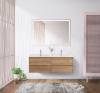 Тумба с раковиной BelBagno KRAFT 120 подвесная, на две чаши, с четырьмя ящиками, Rovere Nebrasca Nature фото 5