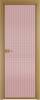 Межкомнатная дверь Profil Doors 1 AX цвет профиля Золото, стекло безопасное 6 мм мору розовое 800x2000