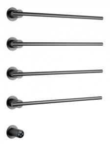 Полотенцесушитель электрический Wonzon & Woghand WW-A364-GM встраиваемый, Темный графит