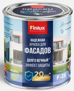 Акриловая краска для фасадов и интерьеров Finlux СВ-25 WorldPaint полуматовая супербелая 5 л