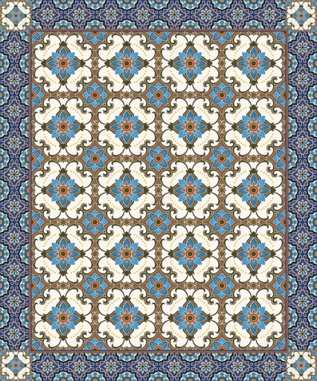 Бесшовные Eco обои Ortograf Arabesque 33435 Blue motive Шелк OE-H