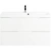 Тумба с раковиной Belbagno Vittoria VITTORIA-900-2C-SO-BL-P 90x45x57 Bianco Lucido подвесная с двумя выкатными ящиками