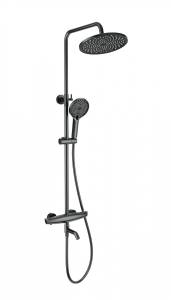 Душевая стойка Wonzon & Woghand WW-B3031-A2-BGG с термостатом, темный графит