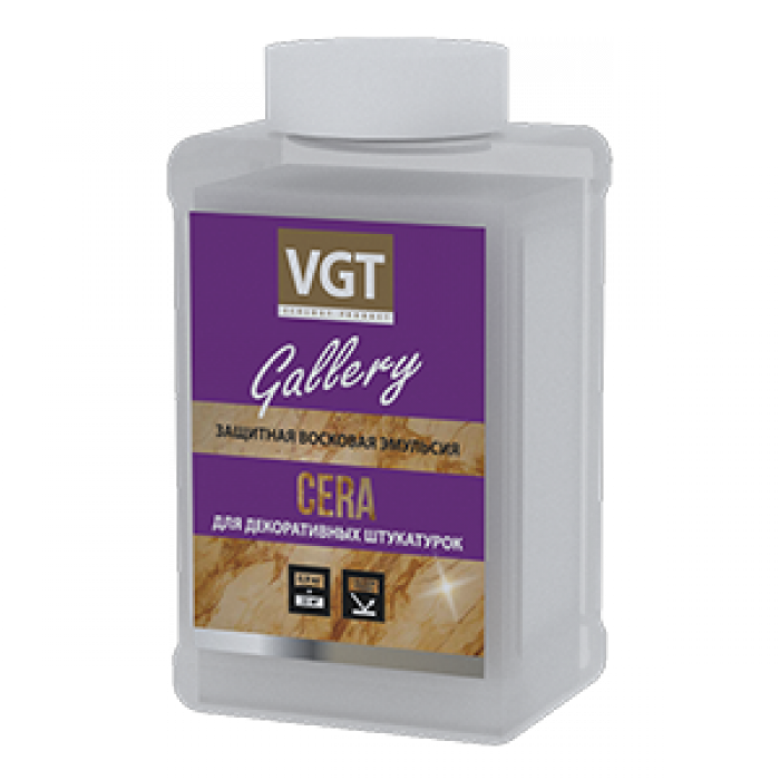VGT GALLERY CERA ЭМУЛЬСИЯ ЗАЩИТНАЯ ВОСКОВАЯ для декоративных штукатурок (0,9кг)