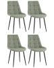 Набор из 4 стульев Stool Group Флекс OS-2499LUM-V seat Lum-74 green DX4 зеленые, рогожка