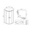 Душевой уголок Vincea City VSQ-5CT800CL 800x800, профиль хром, стекло прозрачное фото 5