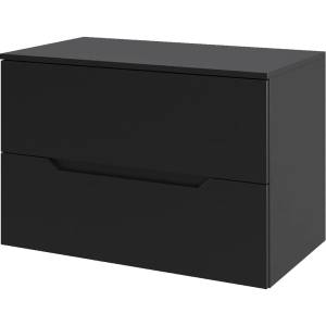 Тумба под раковину Orange Line Li-70TubMDF матовый черный, 70.2x46x56.6