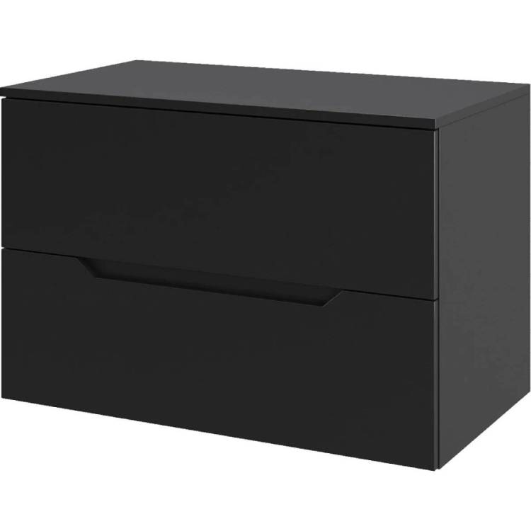 Тумба под раковину Orange Line Li-70TubMDF матовый черный, 70.2x46x56.6
