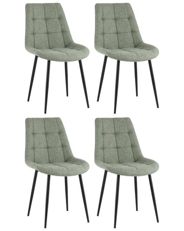 Набор из 4 стульев Stool Group Флекс OS-2499LUM-V seat Lum-74 green DX4 зеленые, рогожка