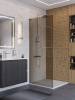 Душевая перегородка BelBagno UNO-L-1-TB-90-BR-Cr профиль хром, стекло тонированное, 90x200 фото 2