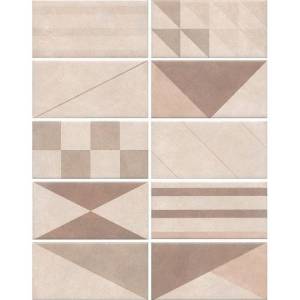 Керамическая плитка Kerama Marazzi Александрия 19034 Светлый Микс 9.9x20