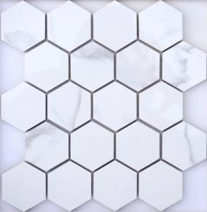 Мозаика LeeDo Marble Porcelain Calacatta Pol гексагон (3.7x6.4) 26.7x30.8