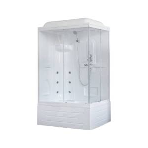 Душевая кабина Royal Bath BP RB8100BP2-T-L с высоким поддоном, с сиденьем