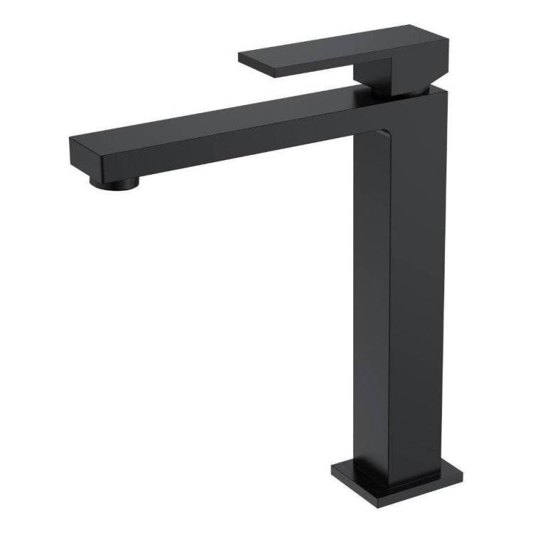 Смеситель для раковины Boheme Qubic 472-B Black высокий