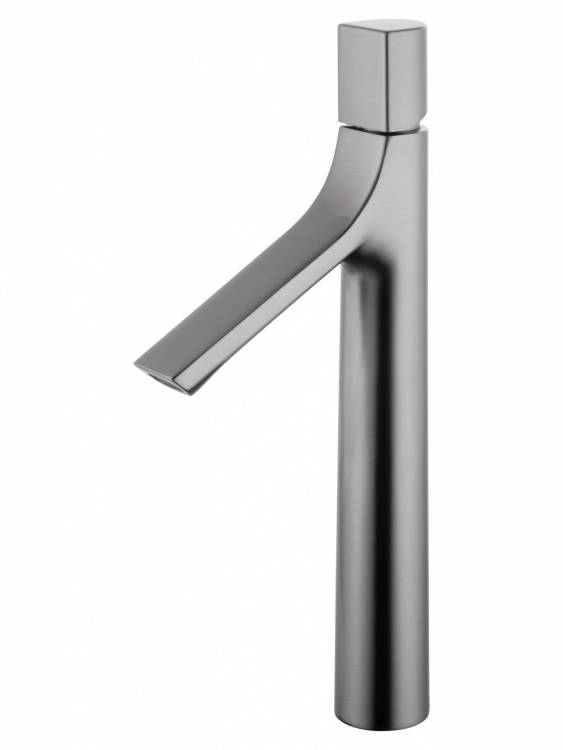 Смеситель для раковины Wonzon & Woghand WW-H1011-BGG высокий, темный графит