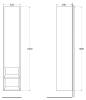 Шкаф-пенал Belbagno Kraft KRAFT-1600-1A-SC-RT-L 33x30x160 Rovere Tabacco подвесной фото 6