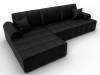 Диван угловой Лига Диванов Лига-080 134753L Черный фото 6