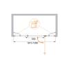 Душевая дверь в нишу Cezares ELENA-W-B-13-80+60/60-C-Cr профиль хром, стекло прозрачное, 195x195 фото 5
