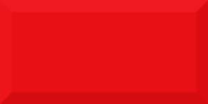 Керамическая плитка Absolut Keramika Monocolor Rojo Biselado Brillo 10x20