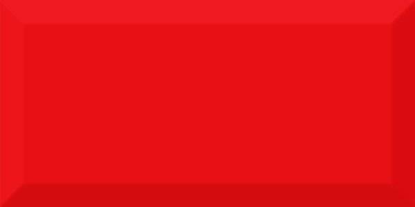 Керамическая плитка Absolut Keramika Monocolor Rojo Biselado Brillo 10x20