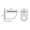 Унитаз подвесной Aqueduto Ovo Plus OVOT0220 безободковый, сиденье микролифт, белый матовый фото 6