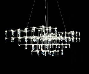 Большая подвесная люстра хрустальная светодиодная Kink Light Галанта 07887-L,02(21)