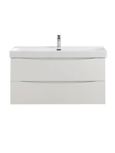 Тумба с раковиной BelBagno MARINO-CER-N 100 Bianco Lucido, раковина BB-8078