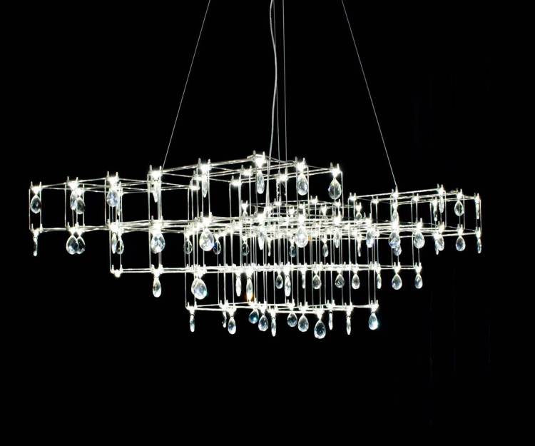 Большая подвесная люстра хрустальная светодиодная Kink Light Галанта 07887-L,02(21)