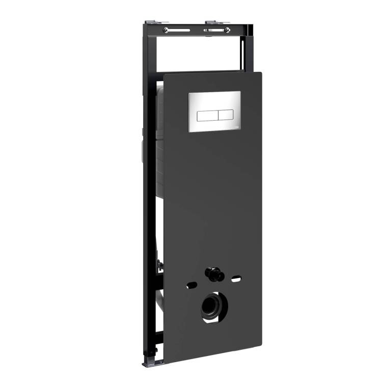 Система инсталляции для унитазов Wasserkraft Salm 27TLT.010.ME.BL.CH03 клавиша хром