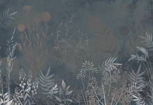 3D Фотообои Artegrafico «Композиция из полевых растений ночью» HRB-025 акварель