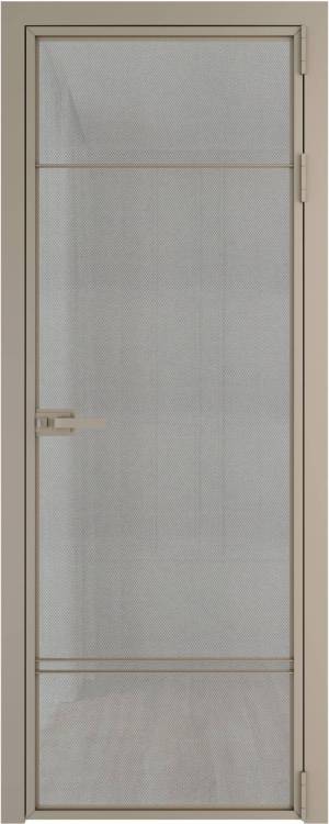 Межкомнатная дверь Profil Doors 4 AX цвет профиля Никель матовый, стекло безопасное 6 мм рэте 600x2000