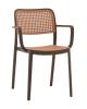 Стул Stool Group Yona PP-297 brown 36025 коричневый, пластиковый с подлокотниками