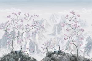 Бесшовные Eco обои Ortograf Chinoiserie 33930 Mountain peaks Гладь ОЕ-Р2