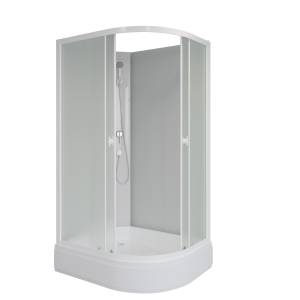 Душевая кабина Niagara Promo P100/70/26L/MT/BK профиль белый, стекло матовое, 100x70x200