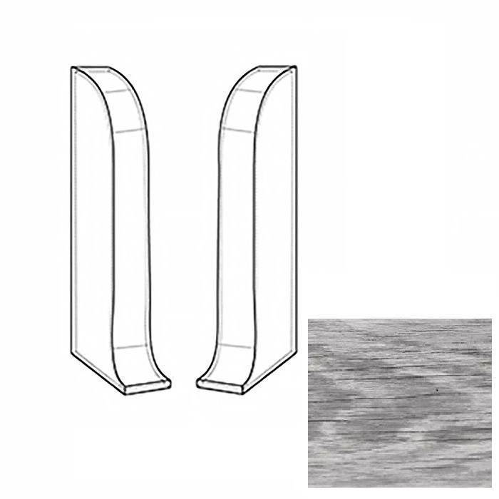 Заглушки LinePlast Ива Серебристая LL007 67 мм (пара)